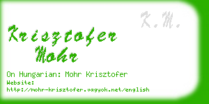 krisztofer mohr business card